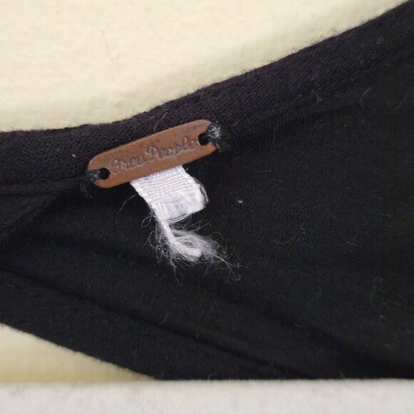 Free People Emma Austin Swing Trapeze Dress Black Embroidered Long Sleeve Size S - Picture 15 of 16